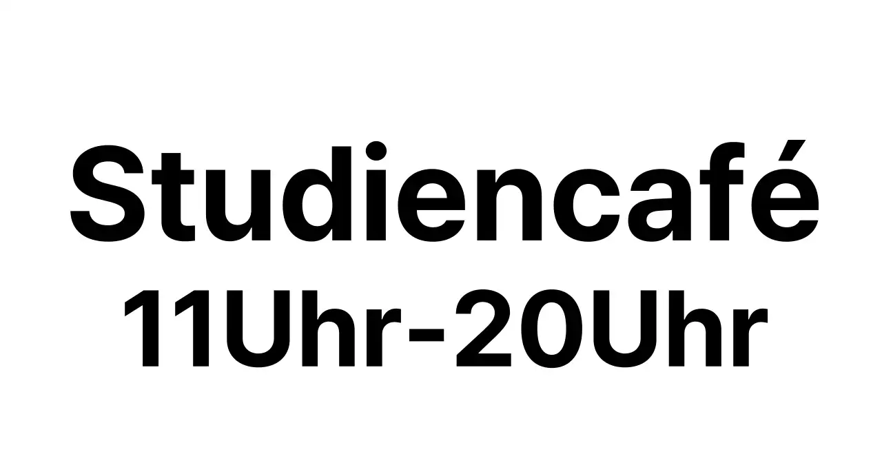 Studiencafé-Leseraum-Logo in einer runden Schriftart