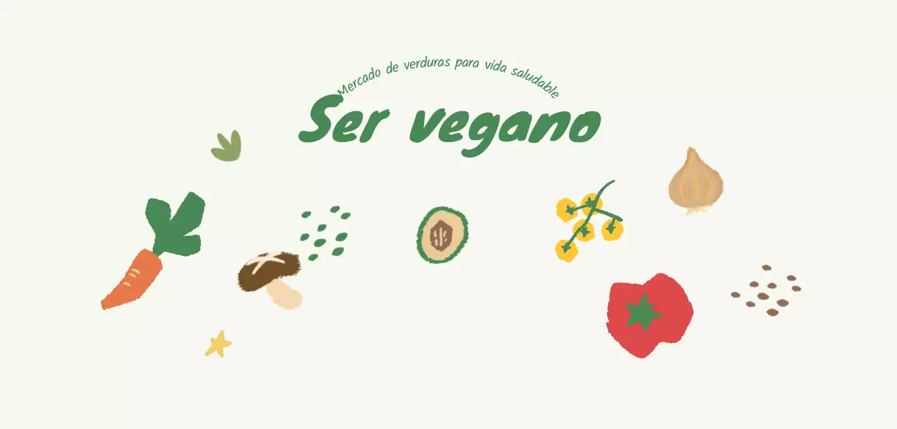 Diseño de mercadillo con ilustraciones de distintas verduras