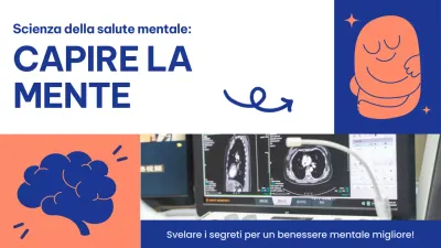 Informazioni sulla salute mentale in grassetto blu e arancione Introduzione
