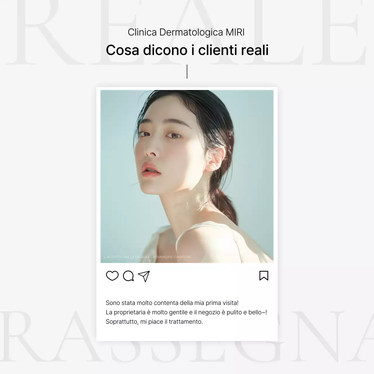 Social media kit di marketing ospedaliero per promuovere un semplice studio dermatologico in bianco e azzurro.