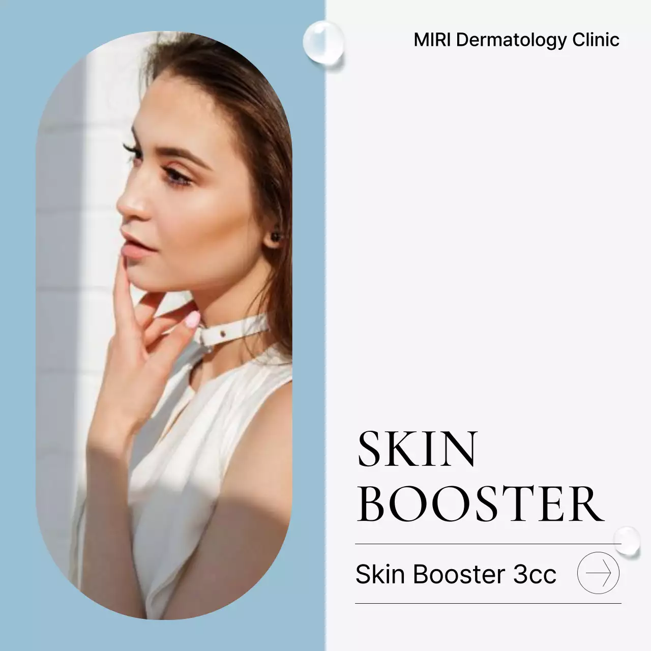 Blue Elegant Skincare Promotion Social Media Post