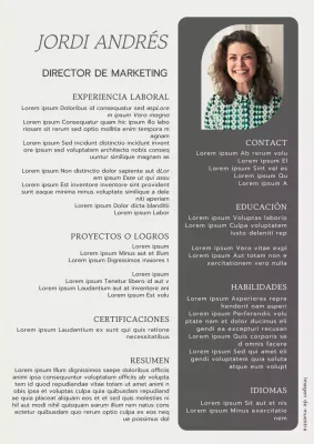 Beige y Marrón Moderno Marketing Manager Resume Introducción