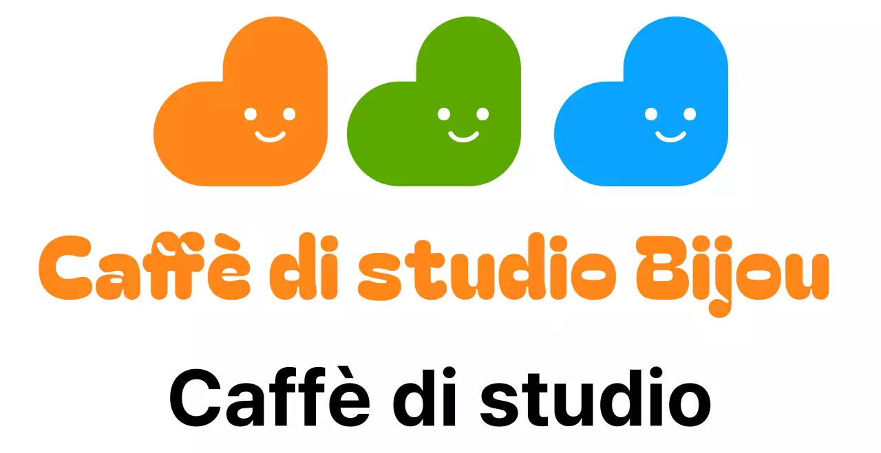 Logo della sala lettura del caffè studio in un carattere tipografico arrotondato