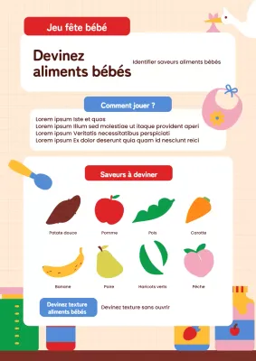 Guide de prédiction des bébés modernes orange et rouge