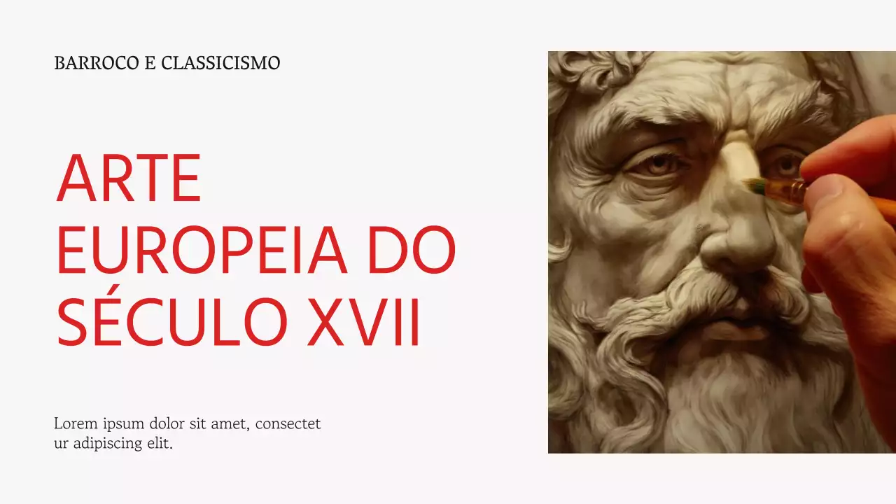 Material de aula de arte europeia elegante cinzento e vermelho