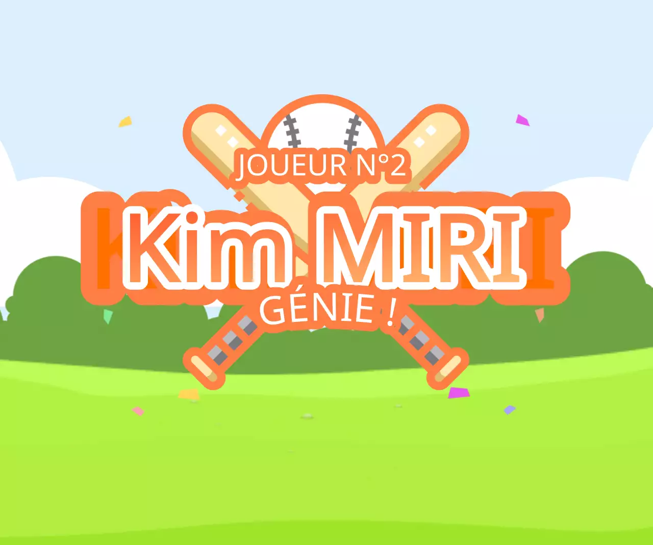 Illustration d'un terrain de baseball orange et vert