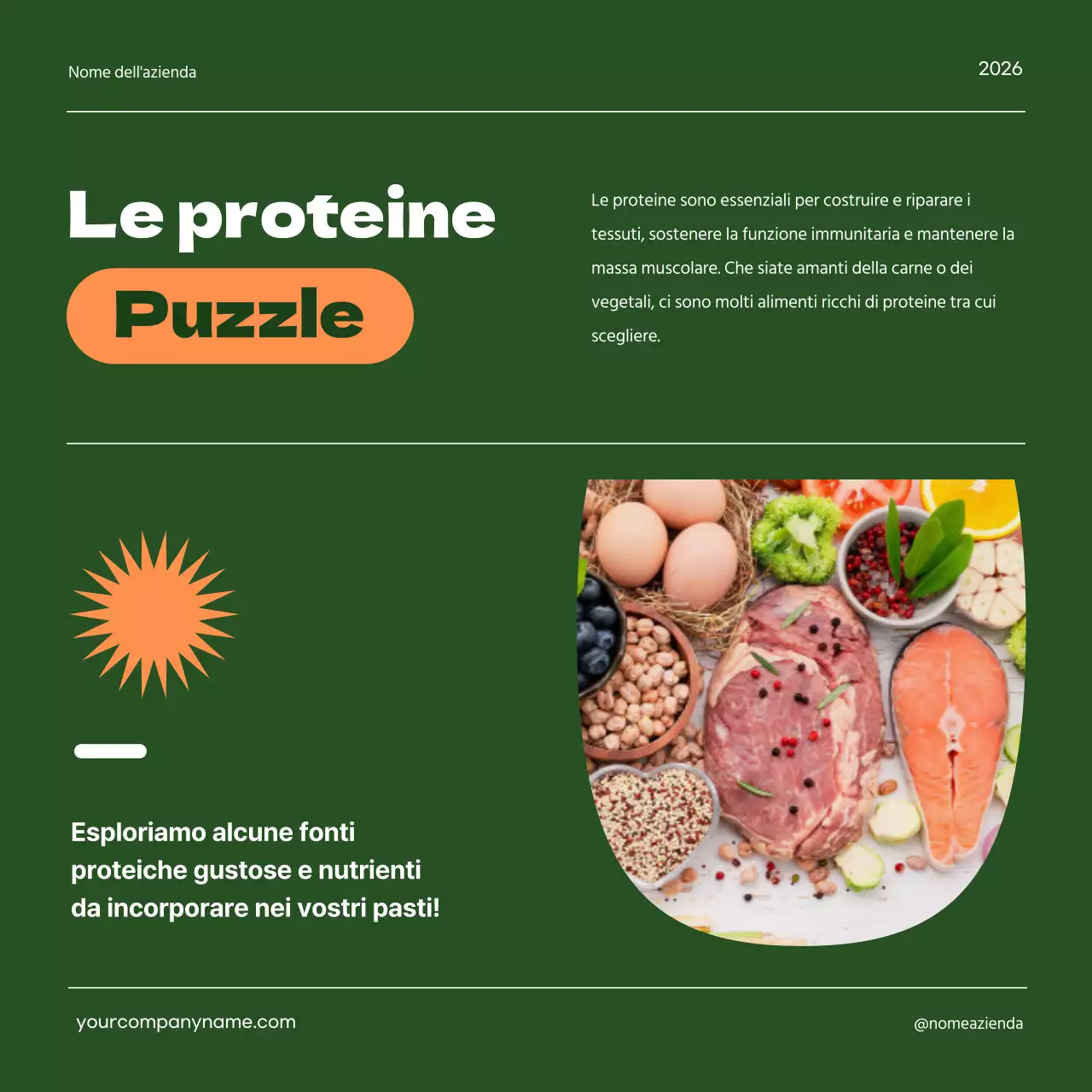 Verde Giallo Geometrico Istruzioni per una dieta alimentare sana