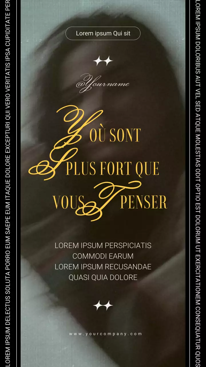 Yellow White Minimal Elegant Vintage Encouraging Words for Mental Heath Self-growth (Mots d'encouragement pour la santé mentale et la croissance personnelle)