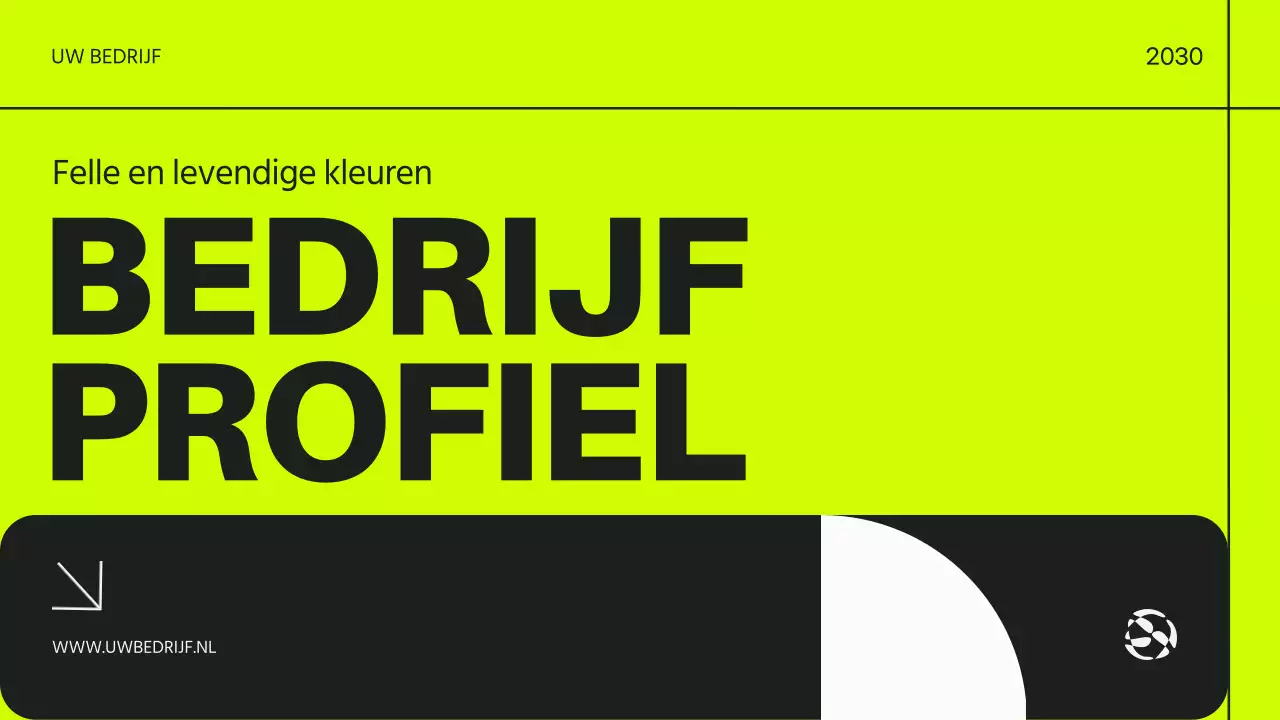 Neon en zwart moderne zakelijke introductie