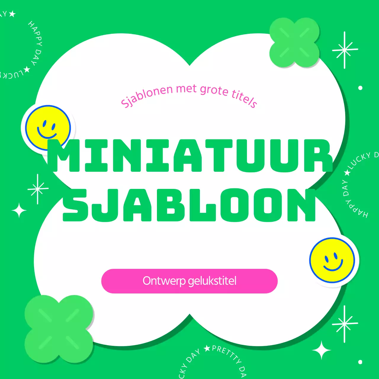 Dek af met een schattig groen frame