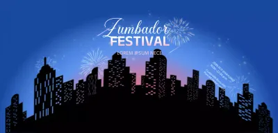 Concepto de fuegos artificiales en el cielo nocturno en degradado negro y azul