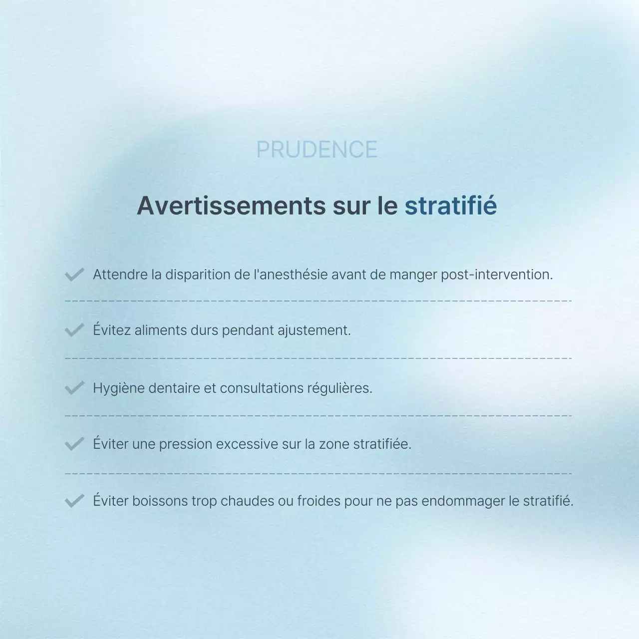 Une dentisterie simple en blanc et bleu clair pour promouvoir le guide d'information sur les procédures de l'hôpital