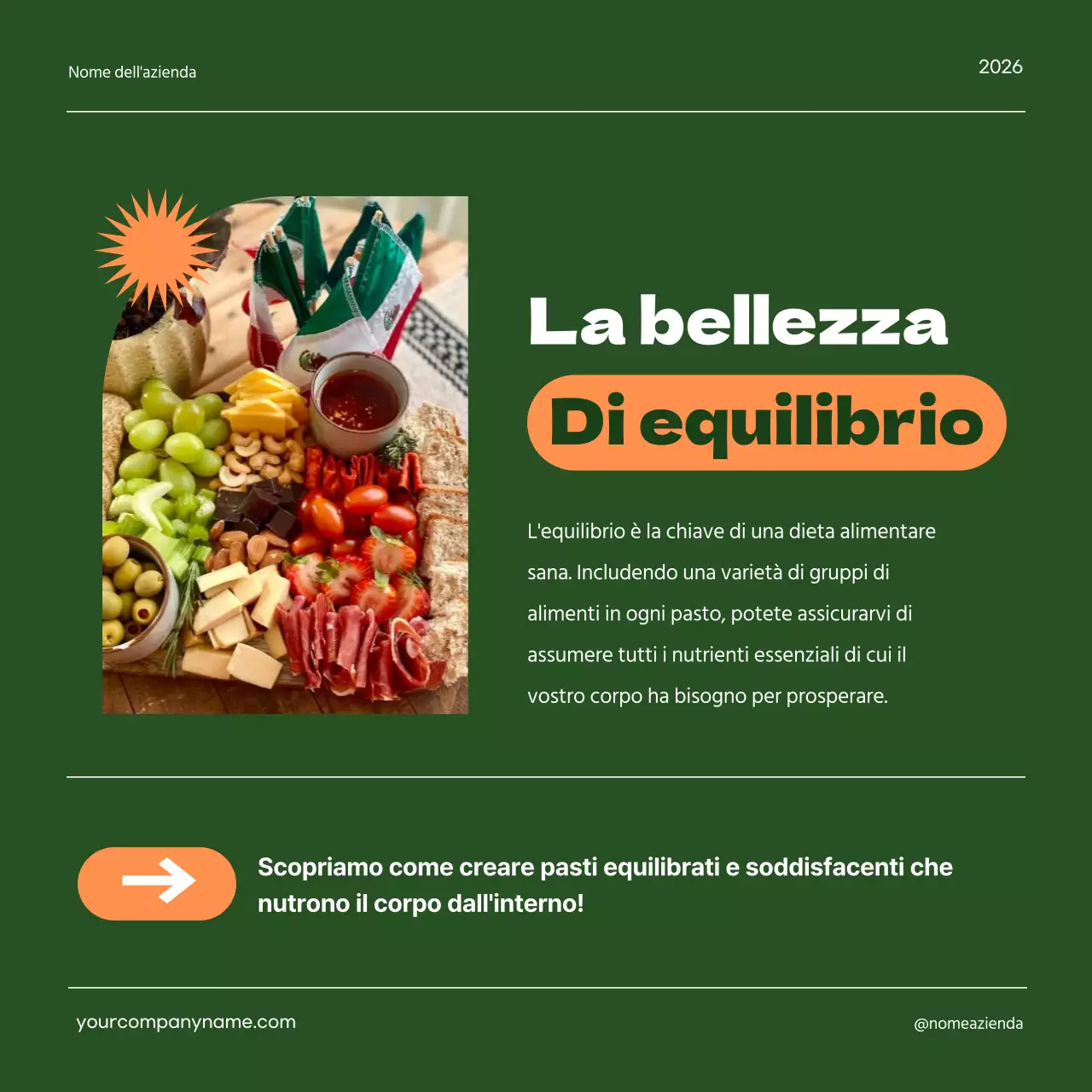 Verde Giallo Geometrico Istruzioni per una dieta alimentare sana