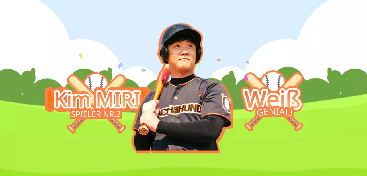 Orange und grün Baseballfeld Illustration jubeln Konzept