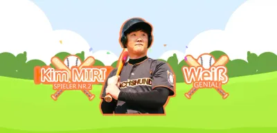 Orange und grün Baseballfeld Illustration jubeln Konzept