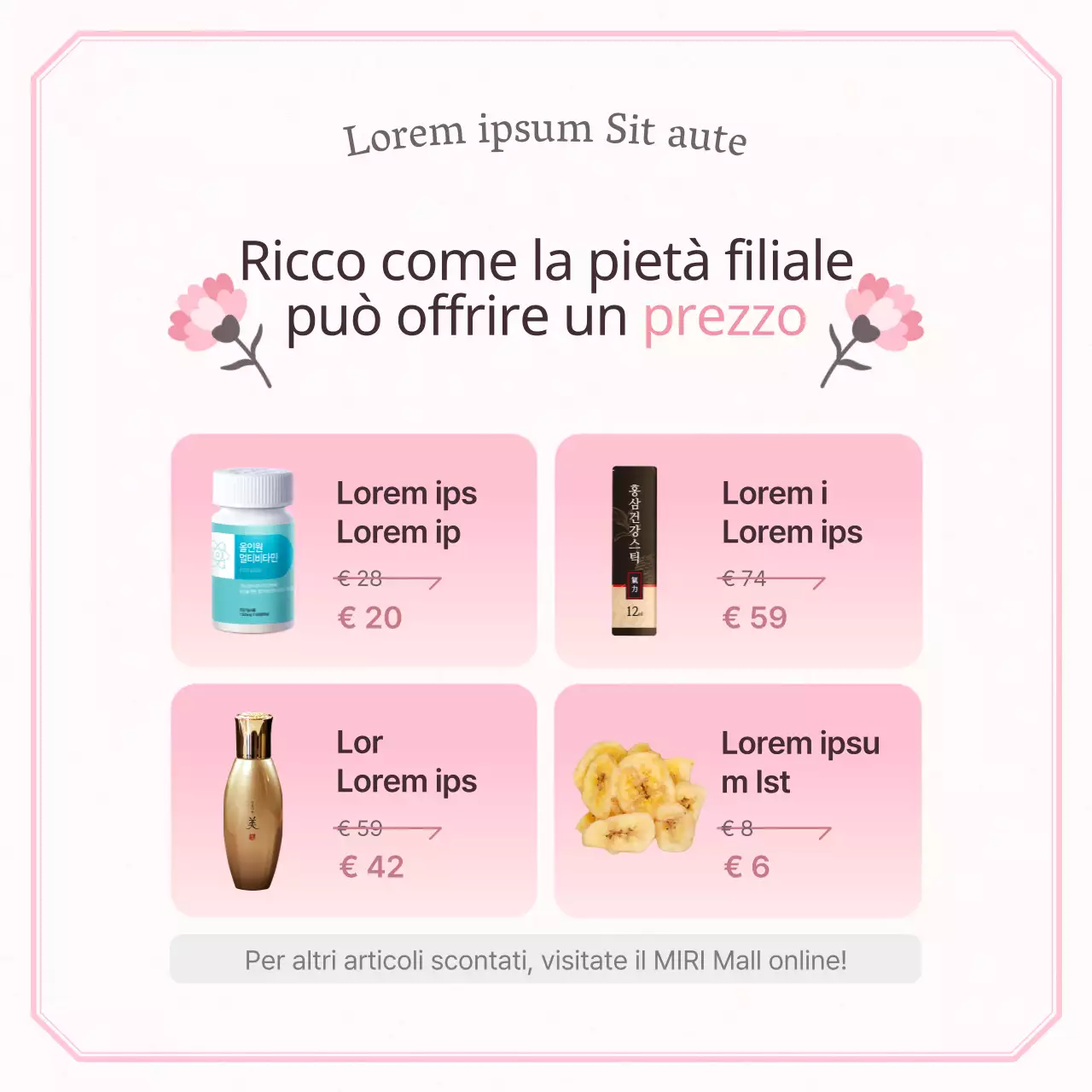 Una moderna pubblicità per la festa della mamma in rosa