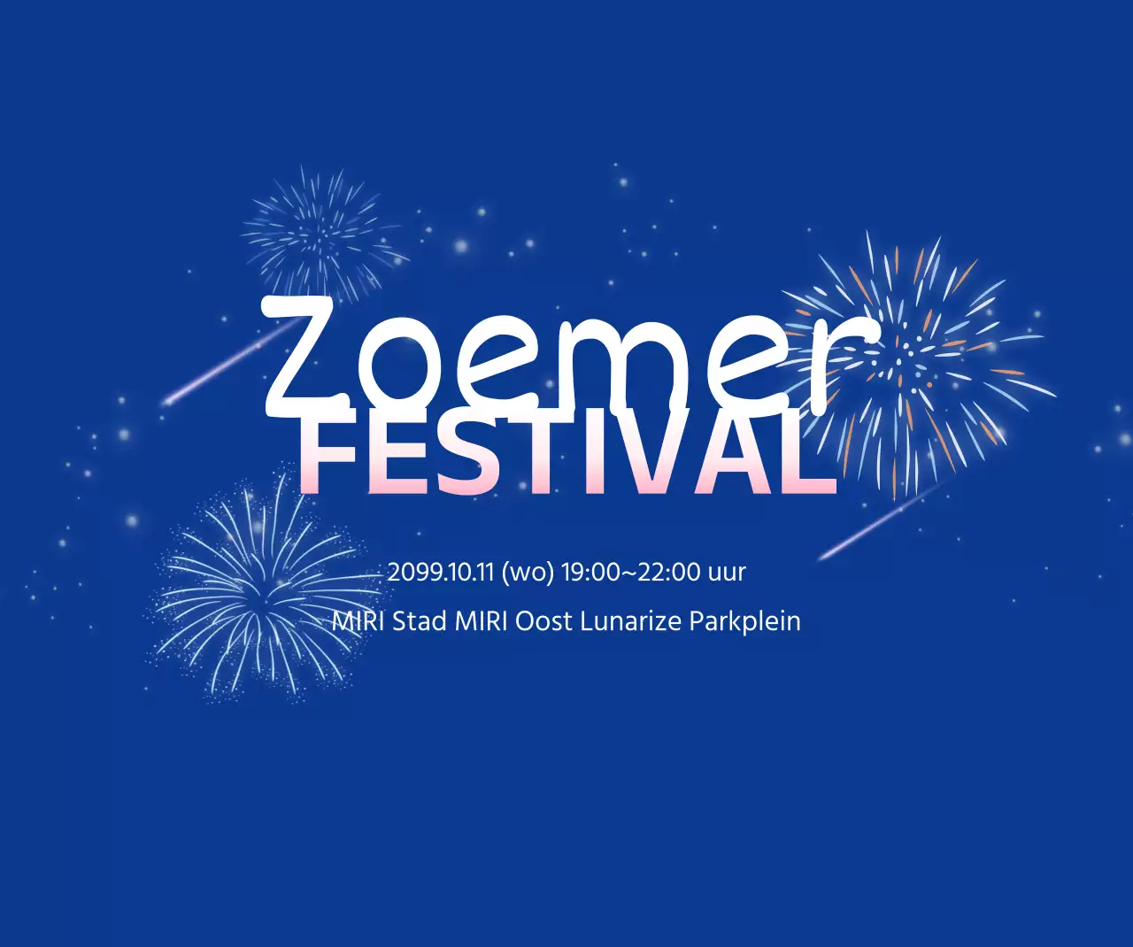 Nachtelijke hemel vuurwerk concept in zwart en blauw gradiënten