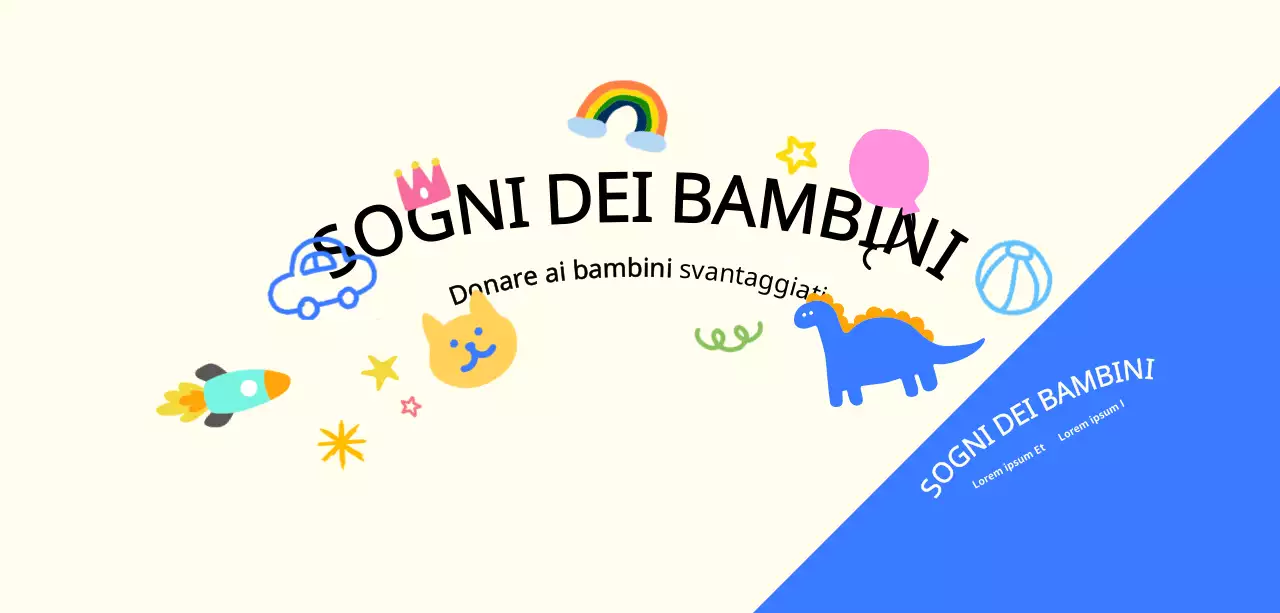 Celebrare le associazioni di beneficenza per bambini con disegni colorati e simpatici