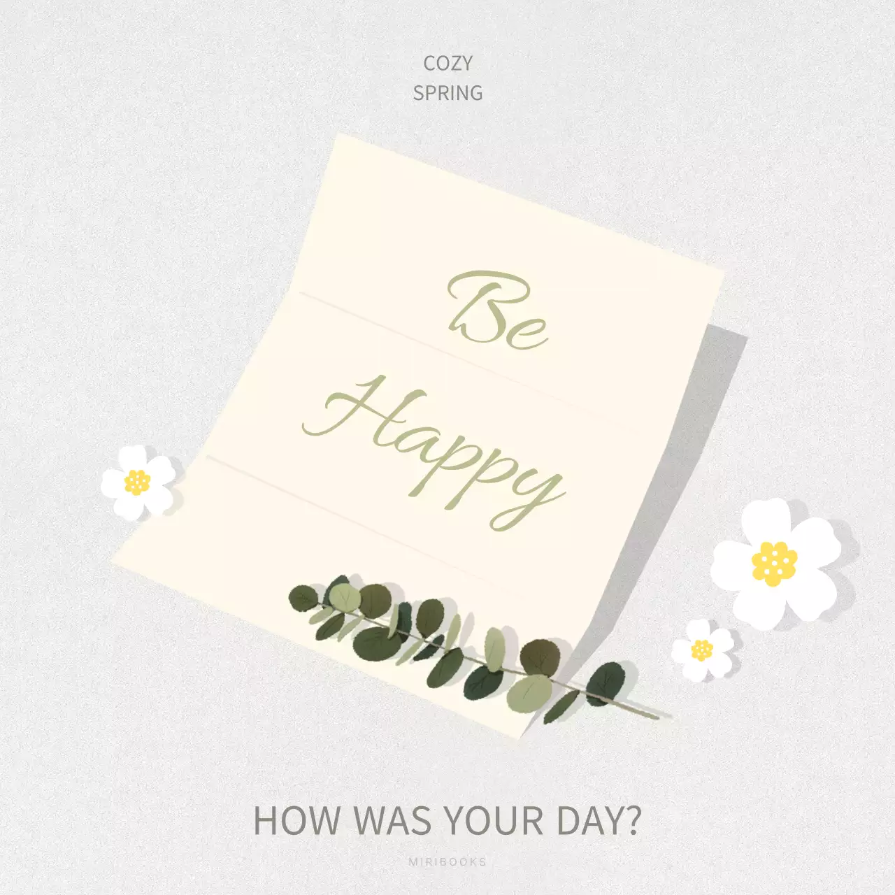 Minimalist sentiment notepad in ivory color