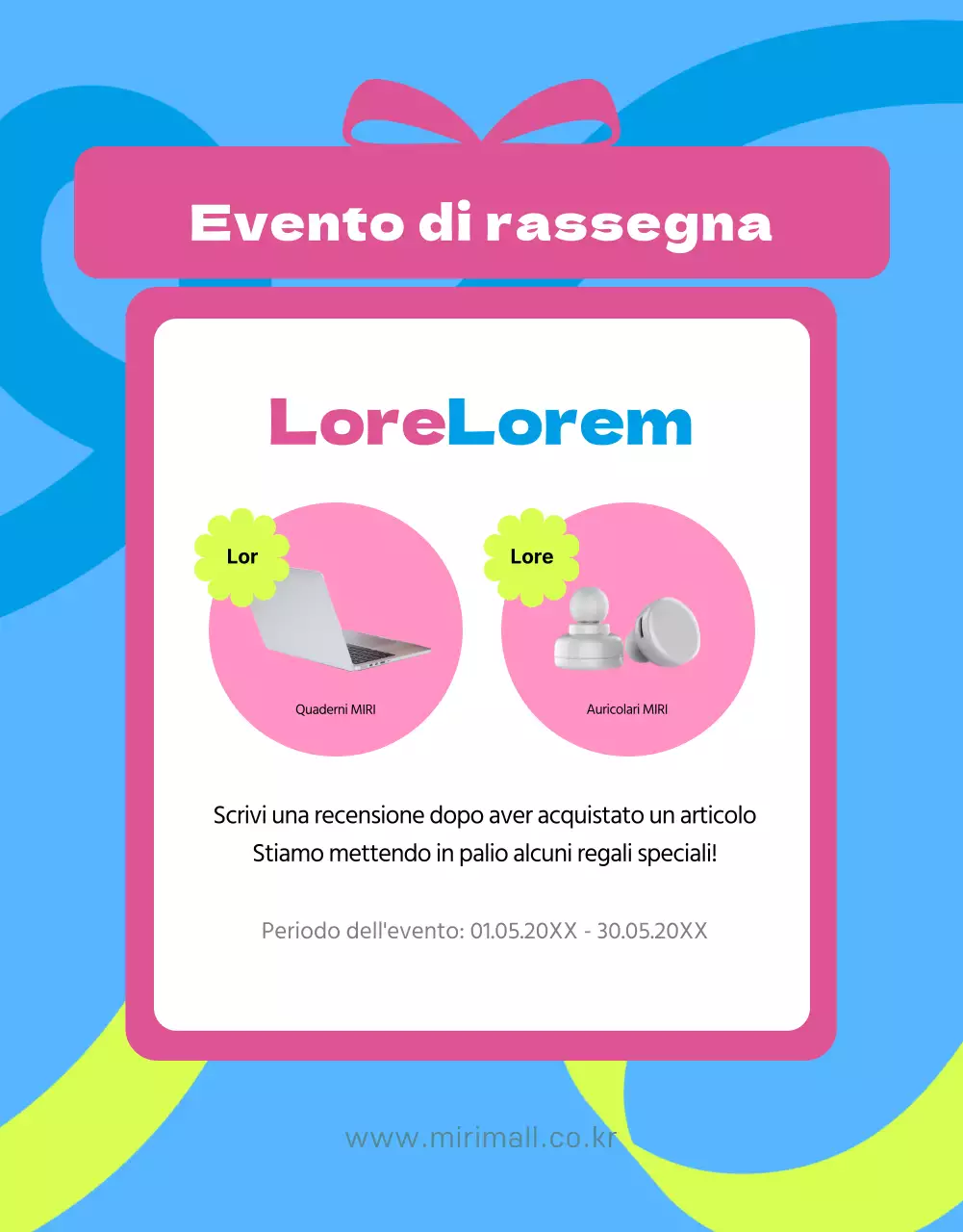 Promuovere il Mese della Famiglia con un tocco kitsch blu e rosa