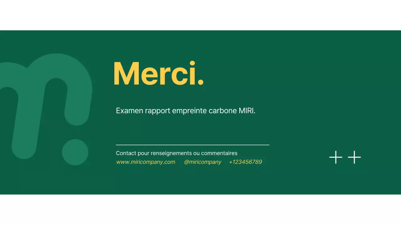 Rapport d'analyse de l'empreinte carbone de Green Modern Company
