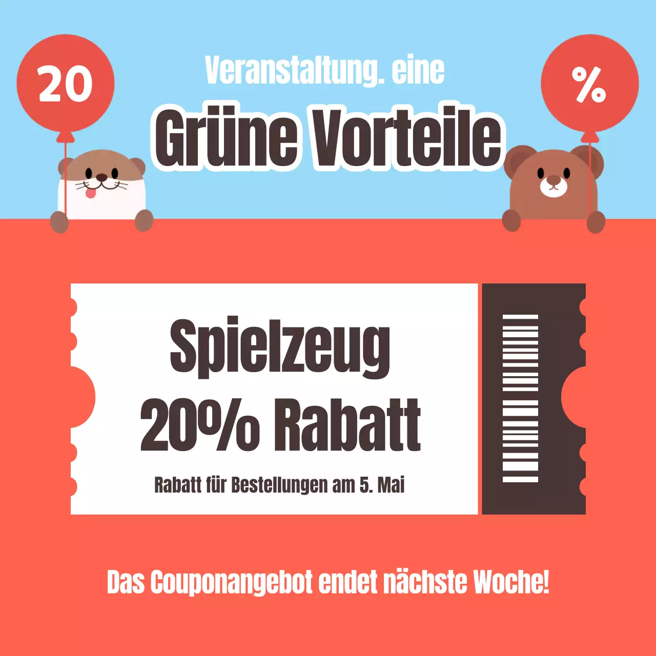 Eine niedliche Promotion zum Kindertag in einem Einkaufszentrum mit gelbem Hintergrund