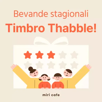 Una guida per promuovere i menu stagionali con simpatiche illustrazioni di francobolli arancioni e gialli