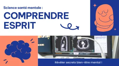 Introduction à l'information sur la santé mentale en bleu et orange gras