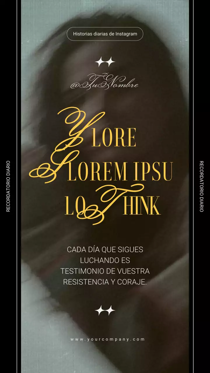 Yellow White Minimal Elegant Vintage Palabras de aliento para la salud mental Auto-crecimiento