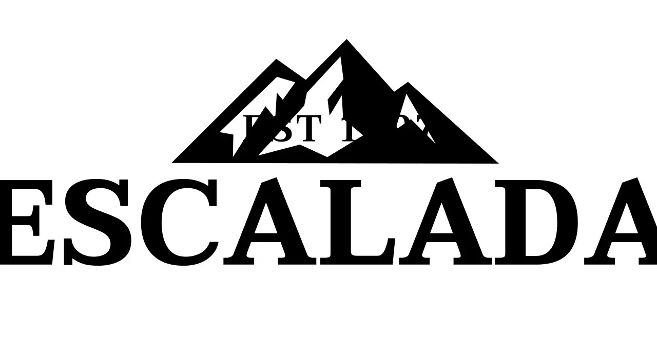 Club de escalada de inspiración vintage con ilustraciones de montañas y fuentes con gracias