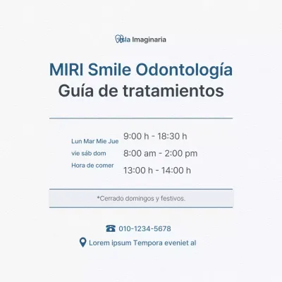 Promoción de una clínica dental sencilla en blanco y azul claro para promocionar la consulta