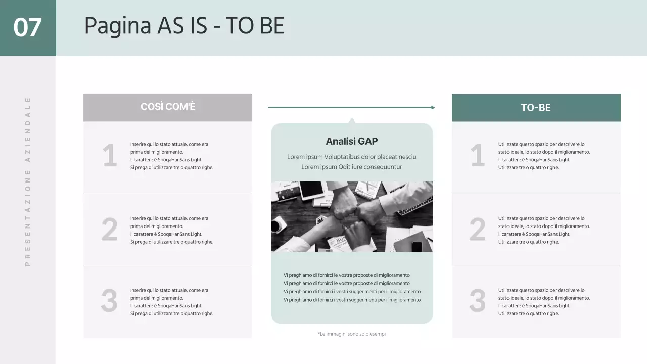 Un semplice rapporto di lavoro in verde e bianco