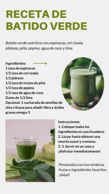 Verde y Beige Estética Moderna Promoción Blog Saludable