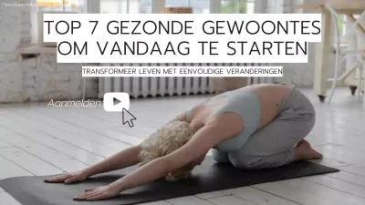 Beige en Wit Eenvoudig Wellness Sport Yoga Vlog Promotie