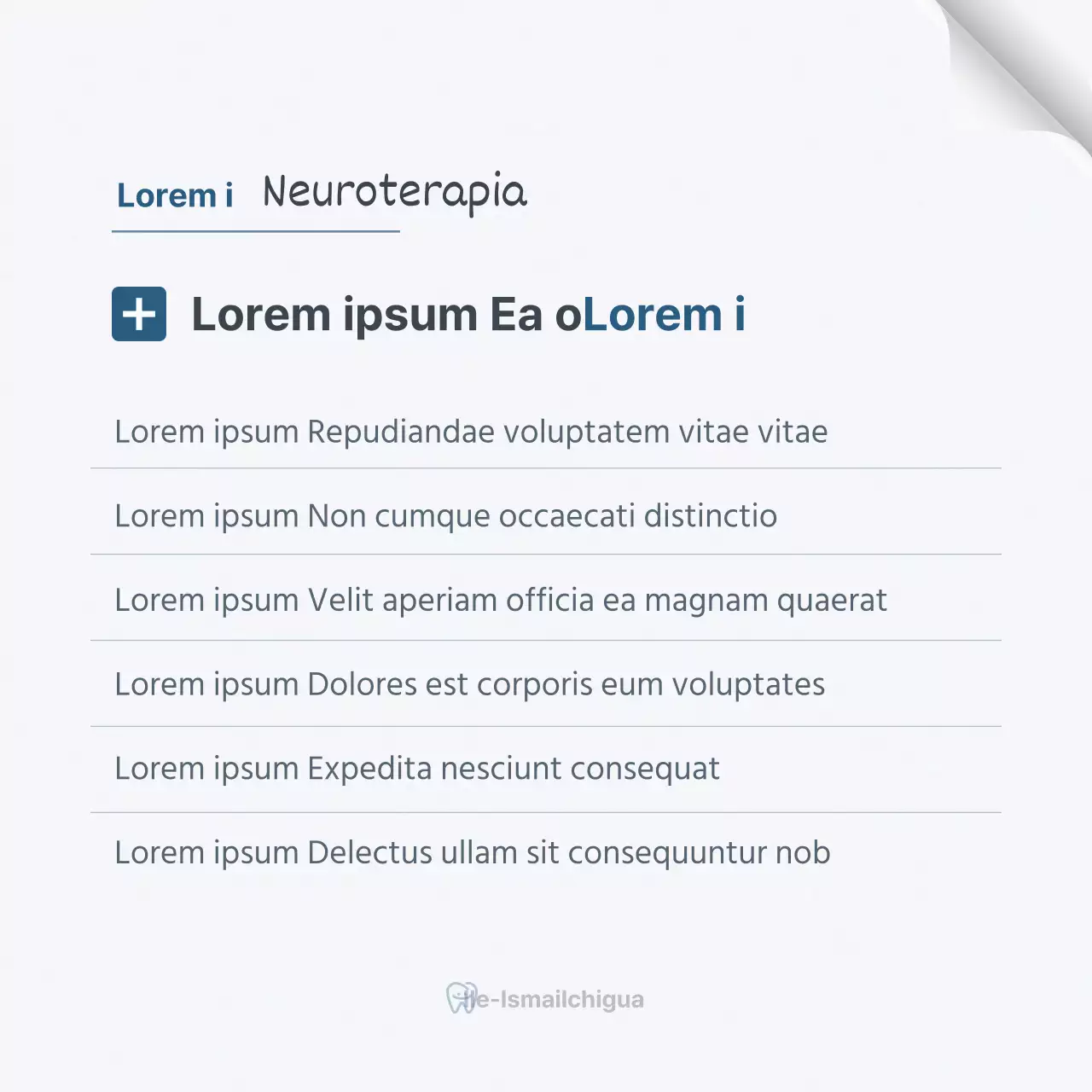 Um consultório dentário simples em branco e azul claro para promover o consultório Q&APromover o consultório