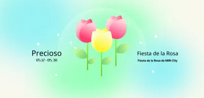 Fiesta de las flores con ilustraciones florales y fondos degradados para un ambiente alegre y luminoso