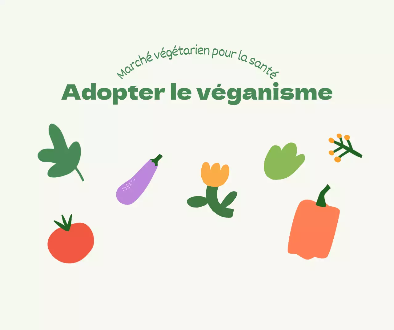 Conception d'un marché aux puces avec des illustrations de différents légumes