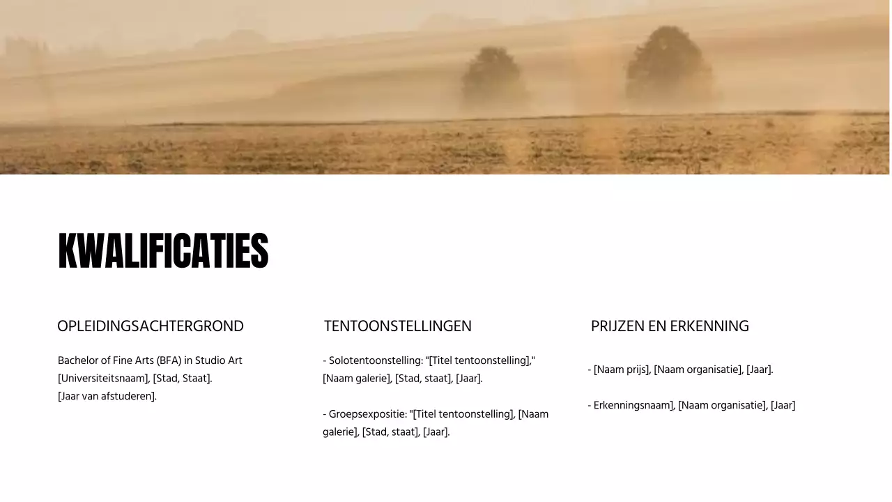 Zwart-wit moderne fotograaf introductie portfolio