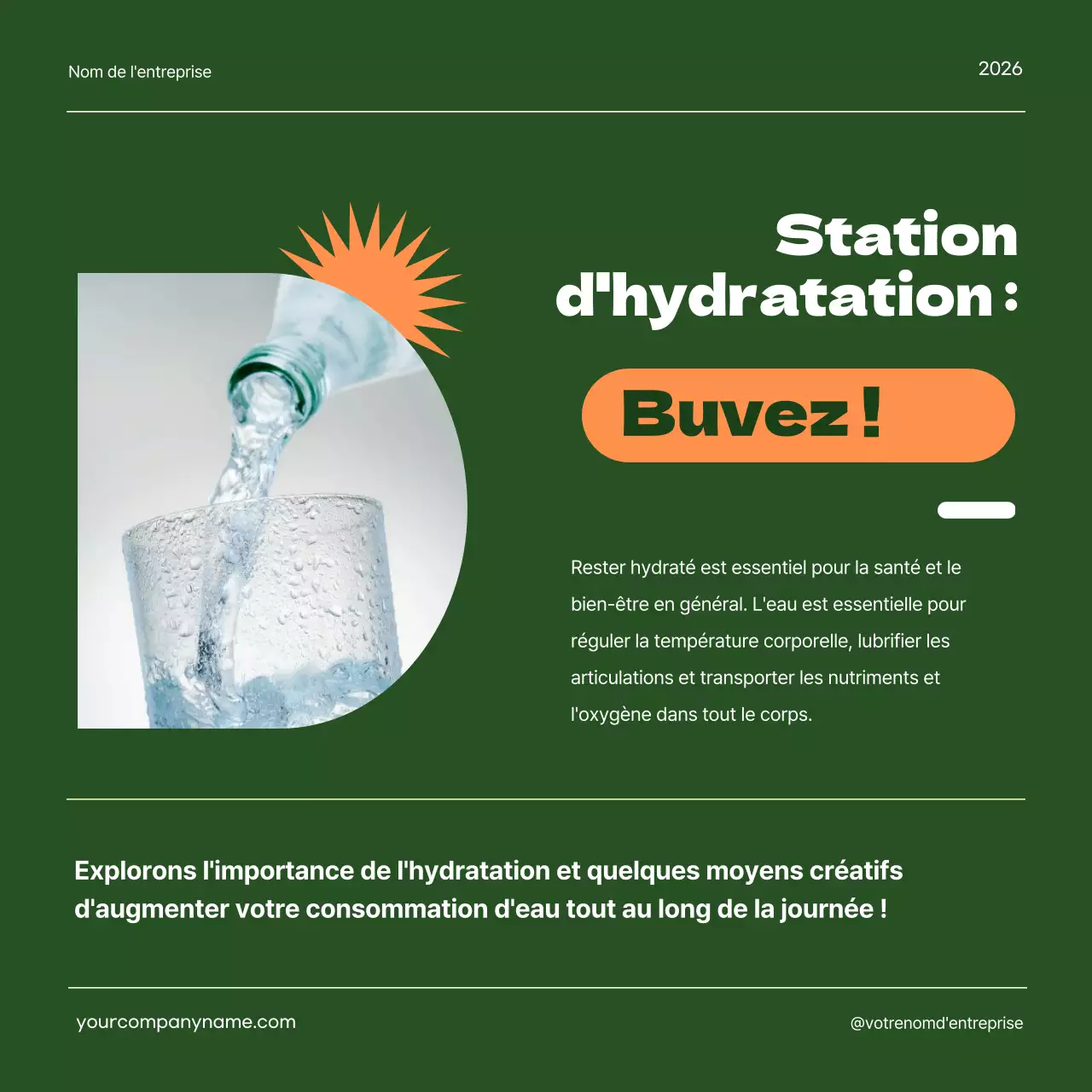 Vert Jaune Géométrique Alimentation saine Instructions de régime
