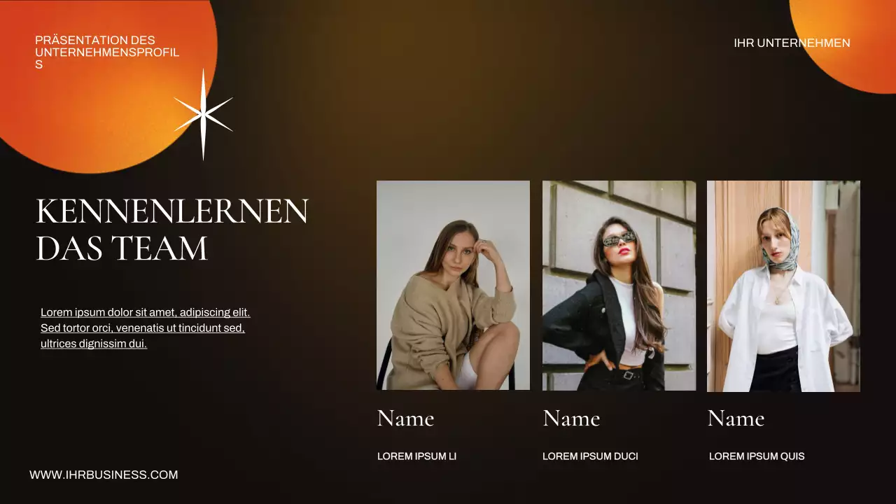 Orange und Braun Geschäftspräsentation