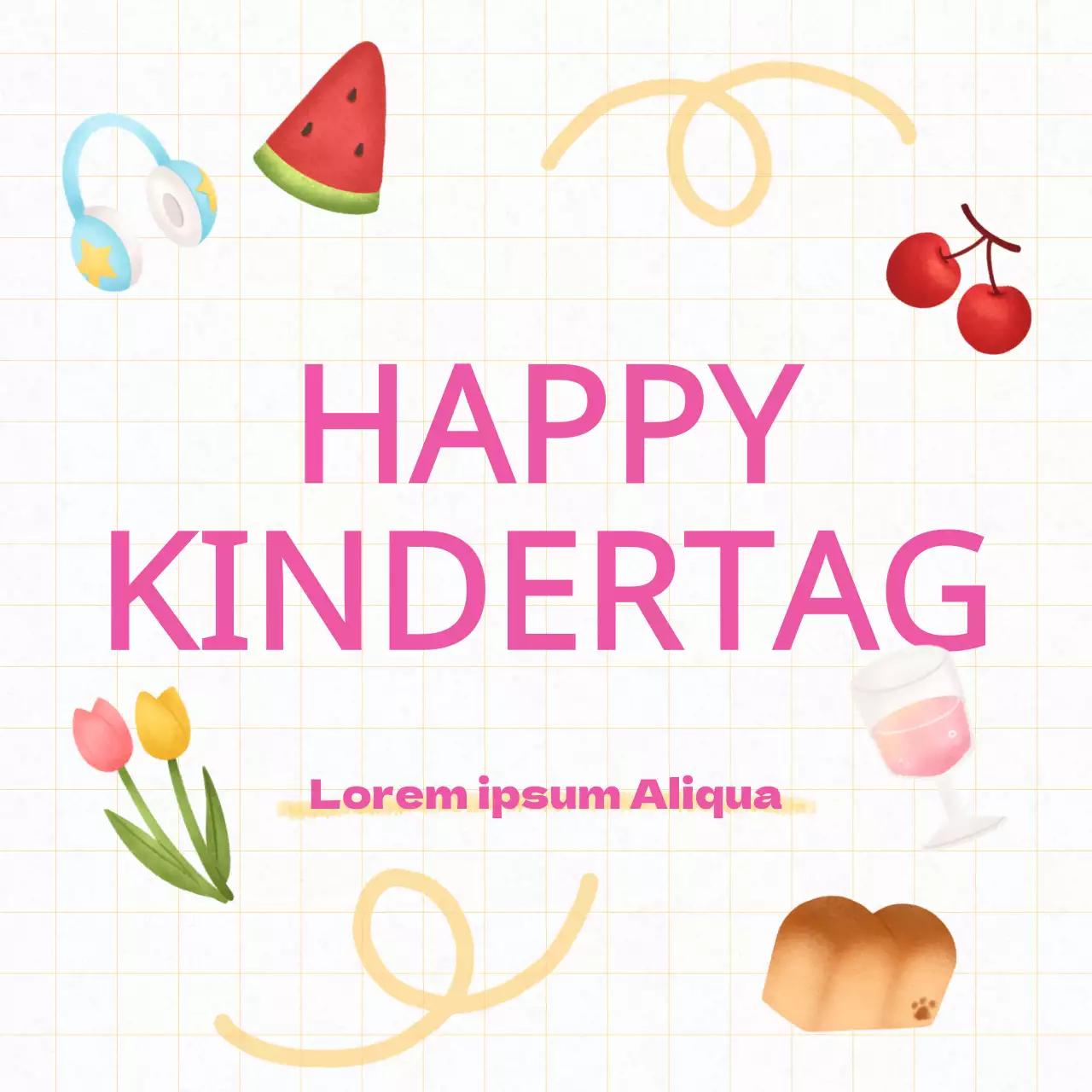 Förderung eines rosa-weißen Kindertages