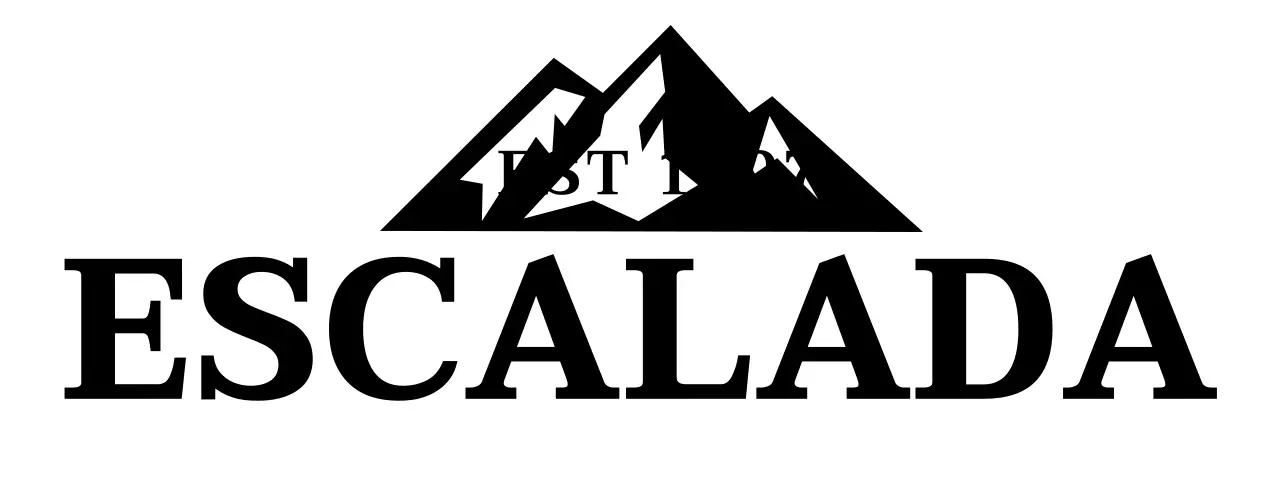 Club de escalada de inspiración vintage con ilustraciones de montañas y fuentes con gracias