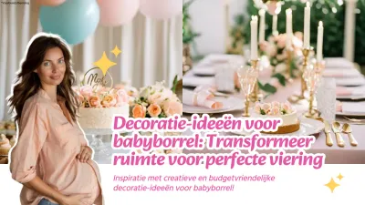 Roze en Witte Moderne Baby Shower Decoratie Ideeën Gids