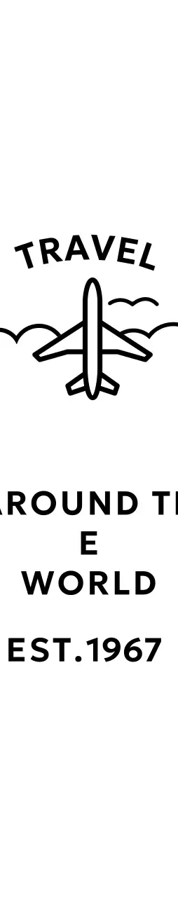 Agen perjalanan yang keren dan sederhana dengan ilustrasi pesawat dan awan