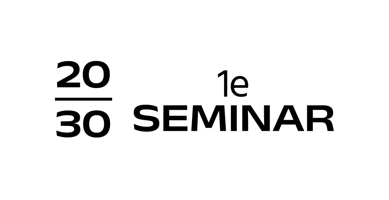 Eenvoudig bedrijfsseminar met een gekanteld vierkant illustratielogo