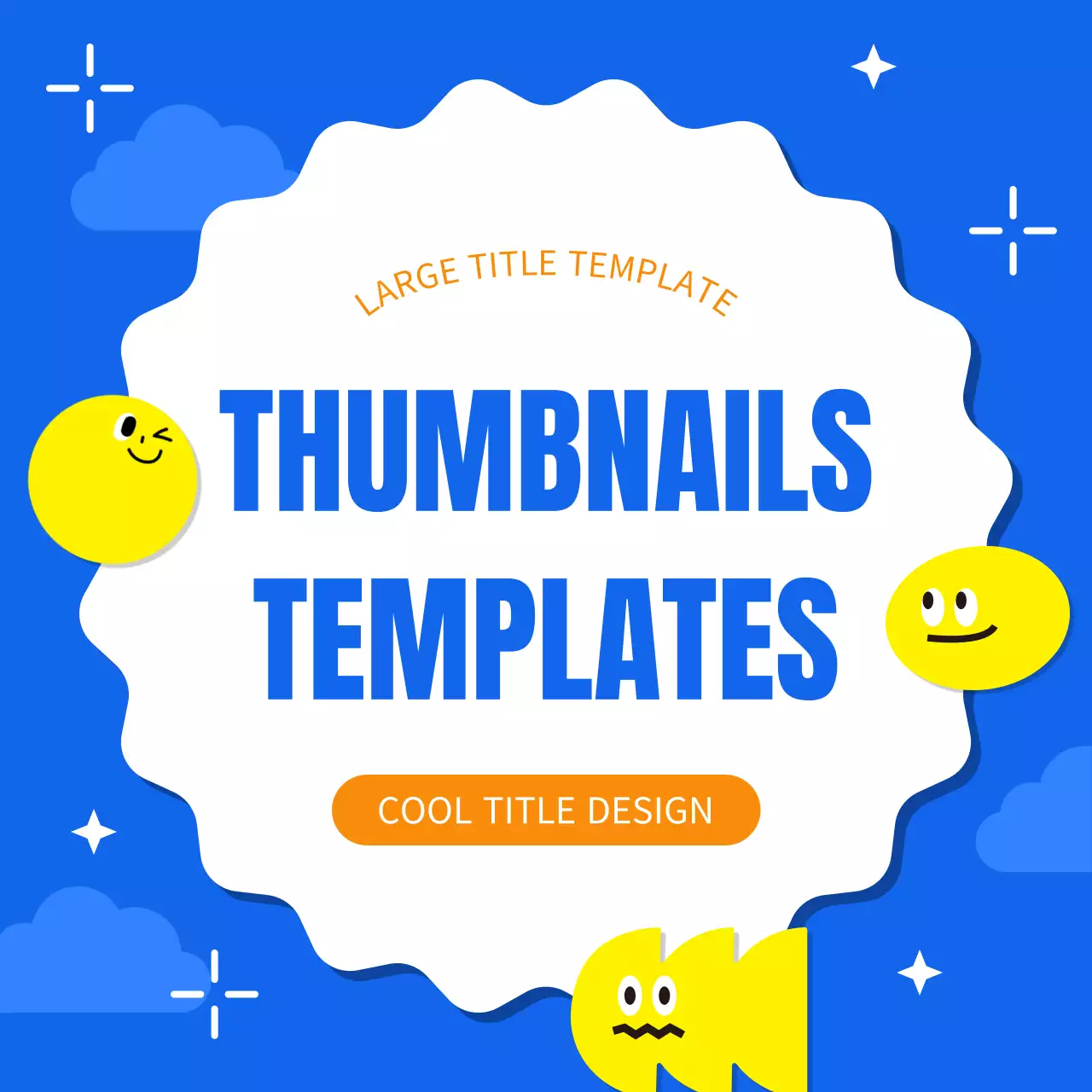 Cover with a cute blue frame