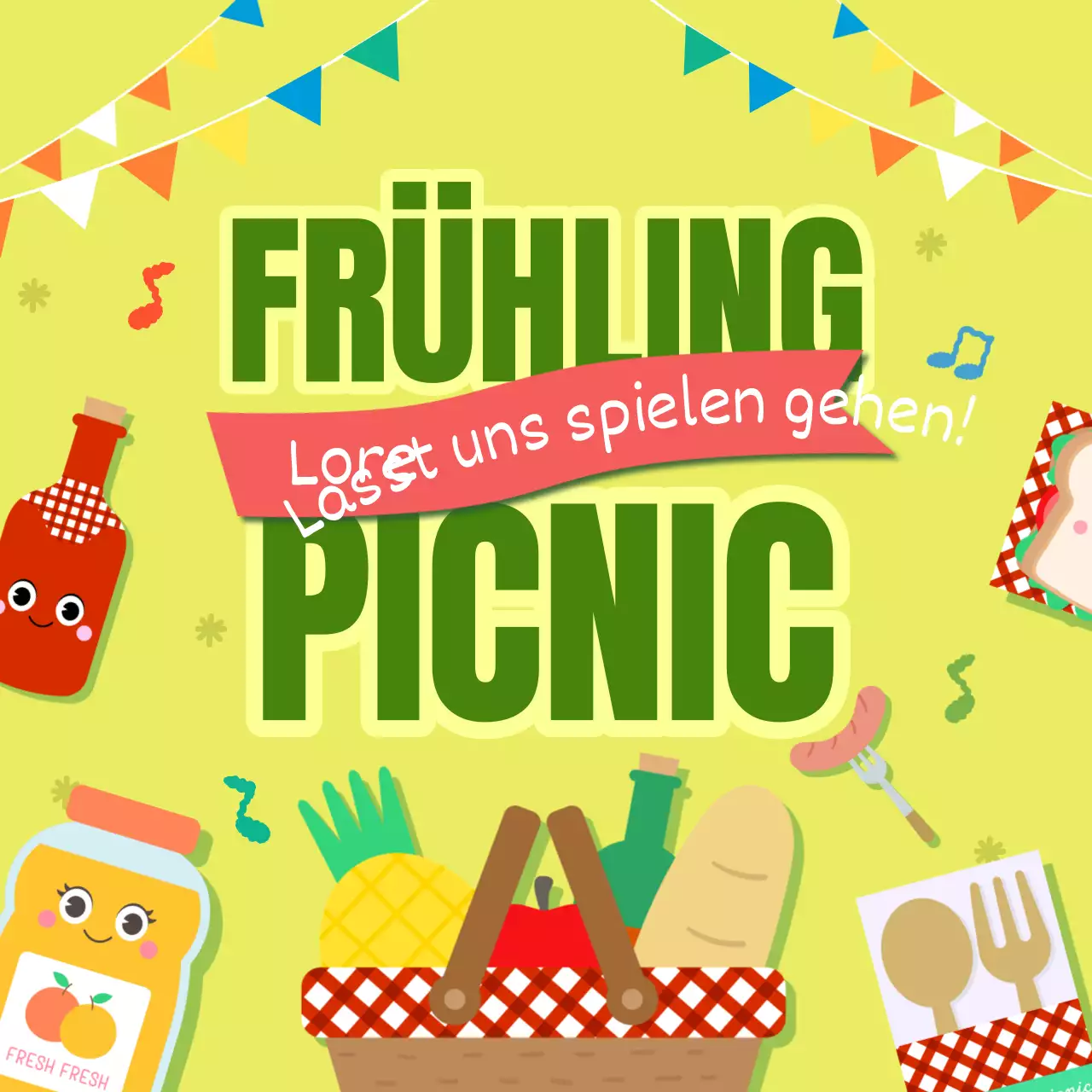 Ein Frühlingspicknick im Grünen Post