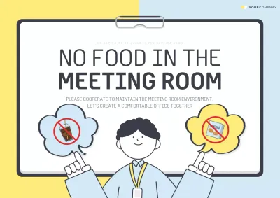 Yellow Minimal Meeting Notice Poster