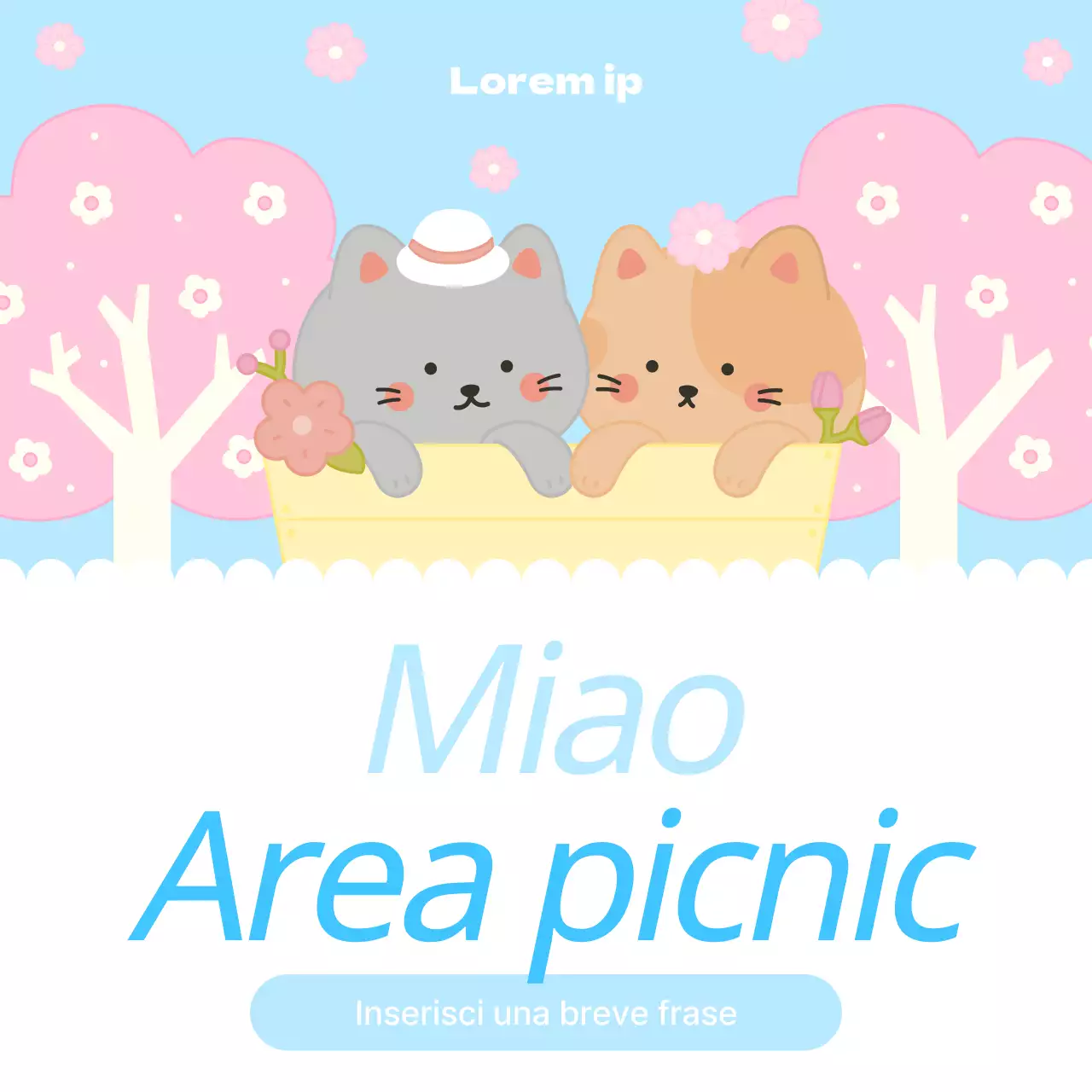 Simpatico taccuino per gatti in azzurro e rosa