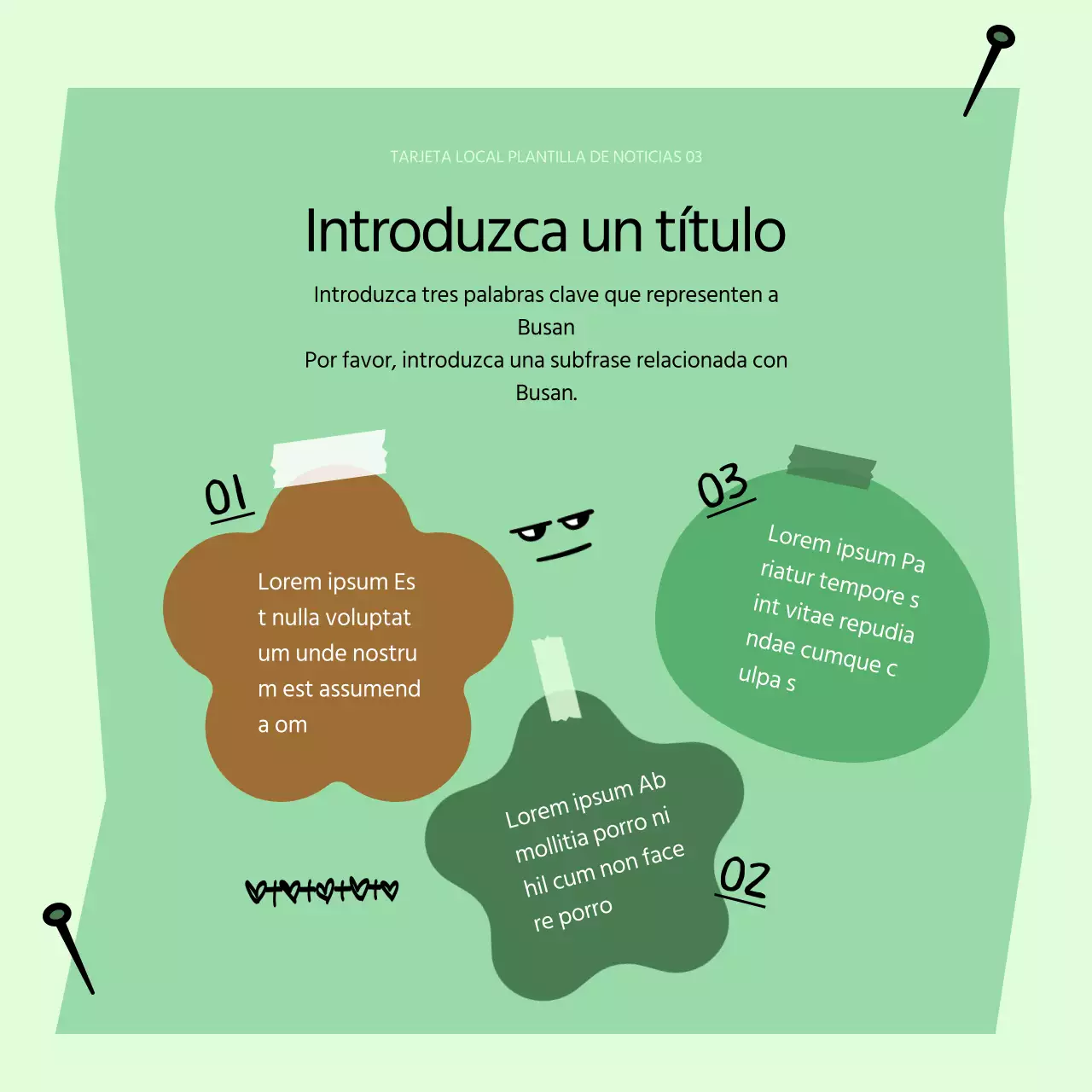 Promueva una plantilla sencilla de Busan en azul claro y negro